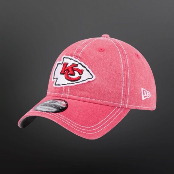 New Era Kansas City Chiefs Washed Contrast 9TWENTY Adjustable Back Hat Cap NEW - Picture 4 of 7